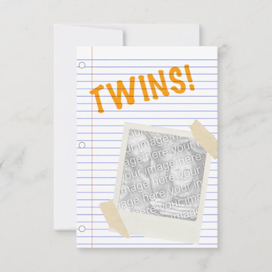 双子 招待状 (正面)