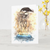 双子 – 「永遠の友」 カード (黄色い花)