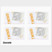 双子 長方形シール (シート)