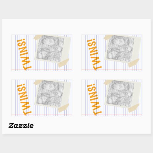 双子 長方形シール (シート)