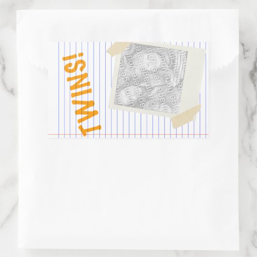 双子 長方形シール (バッグ)