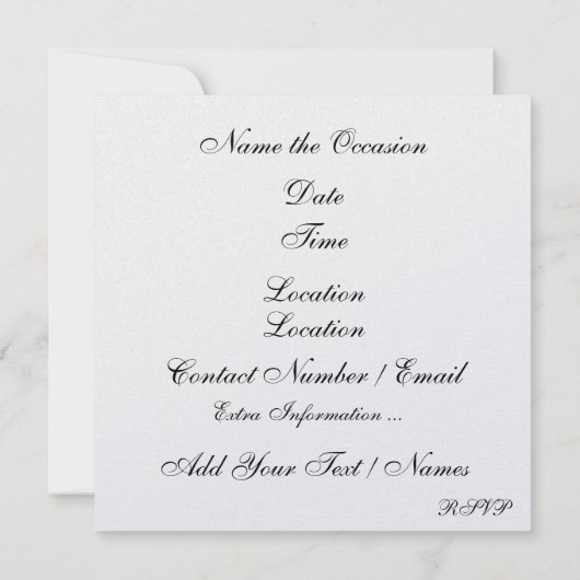 双子 - SRF 招待状 (裏面)