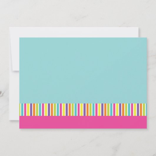 双安定回路のしぶきの誕生日の強打 招待状 (裏面)