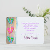 双安定回路のビーチのブライダルシャワー 招待状 (スタンド正面)