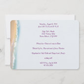 双安定回路のビーチのブライダルシャワー 招待状 (裏面)