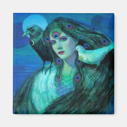 『双対性の鳥 – 孔雀の婦人』 マグネット (正面)