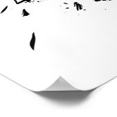 双対性を解き放つ – 強烈な抽象芸術顔アート ポスター (角)