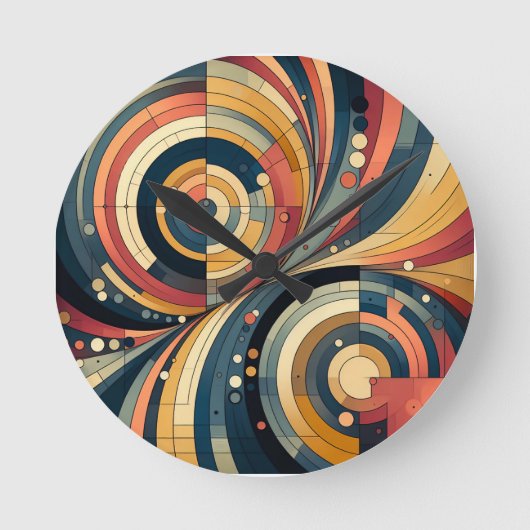 双対性 – バウハウス – ラウンドクロック ラウンド壁時計 (正面)