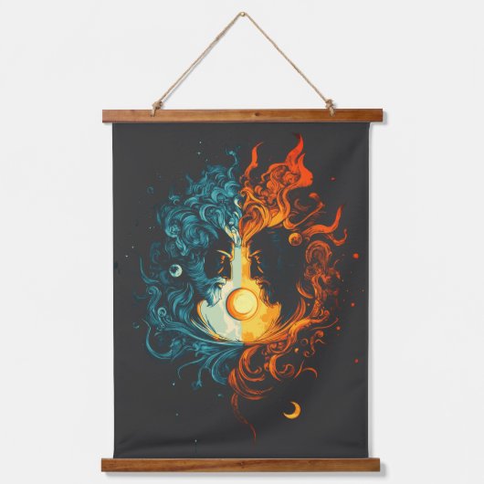 双対性 – 神話的 吊り下げ型タペストリー (正面)