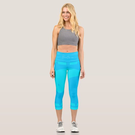 双対性 | Blues Yoga カプリレギンス (正面)