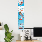 双成長飛行機グラフ ポスター (ホームオフィス)