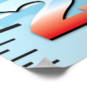 双成長飛行機グラフ ポスター (角)