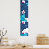 双成長飛行機グラフ ポスター (キッチン)