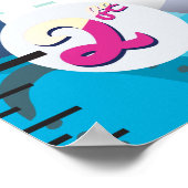 双成長飛行機グラフ ポスター (角)