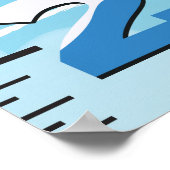 双成長飛行機グラフ ポスター (角)