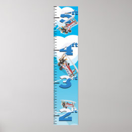 双成長飛行機グラフ ポスター