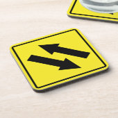 双方向道路標識懸命プラスチックコースター コースター (左側)