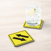 双方向道路標識懸命プラスチックコースター コースター (右側)