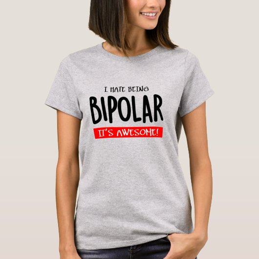 双極性障害である自分が嫌い Tシャツ (正面)