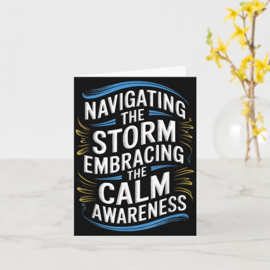 双極性障害の認識 うつ病 精神衛生 カード (黄色い花)