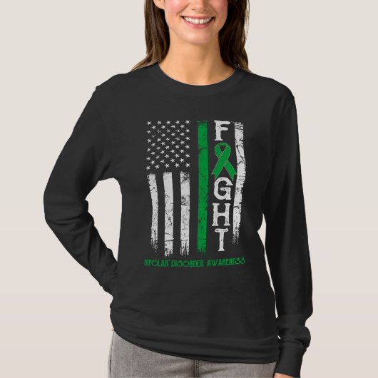 双極性障害ウォリアー米国旗 Tシャツ (正面)