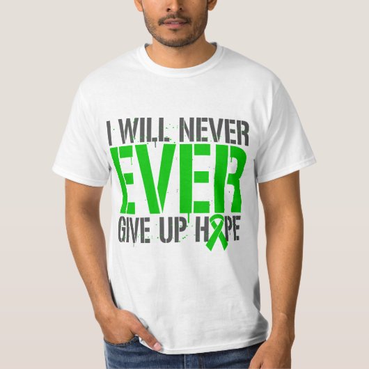 双極性障害私は決して希望をあきらめません Tシャツ (正面)