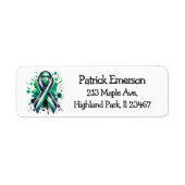 双極性障害認識リボン ラベル (正面)