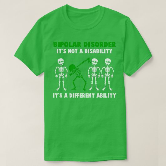 双極性障害認識度は障害ではない Tシャツ (デザイン正面)