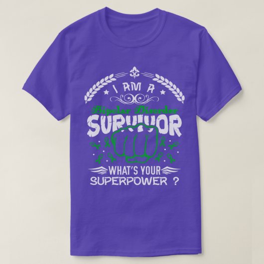双極性障害認識度生存者Whats Your Sup Tシャツ (デザイン正面)