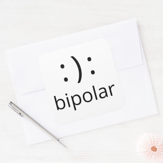 双極記号 スクエアシール (封筒)