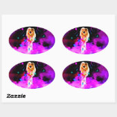 双火炎サイケデリック 楕円形シール (シート)