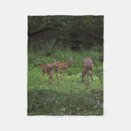 双生児および彼らのママ フリースブランケット