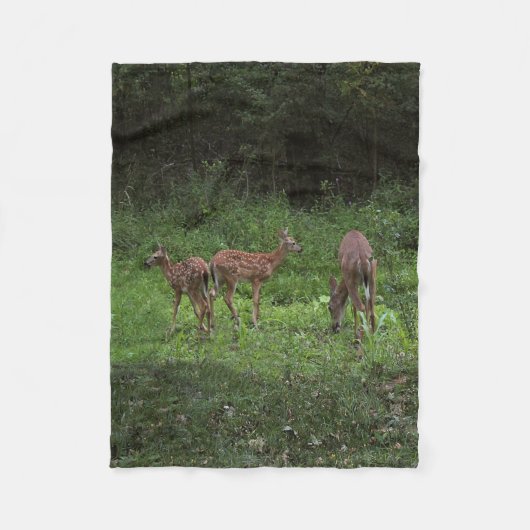 双生児および彼らのママ フリースブランケット (正面)