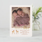 双生児によっては写真の誕生の発表がじゃれつきます 招待状 (スタンド正面)