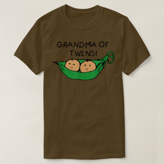 双生児のおばあちゃんの中のエンドウ豆を2つ Tシャツ (デザイン正面)