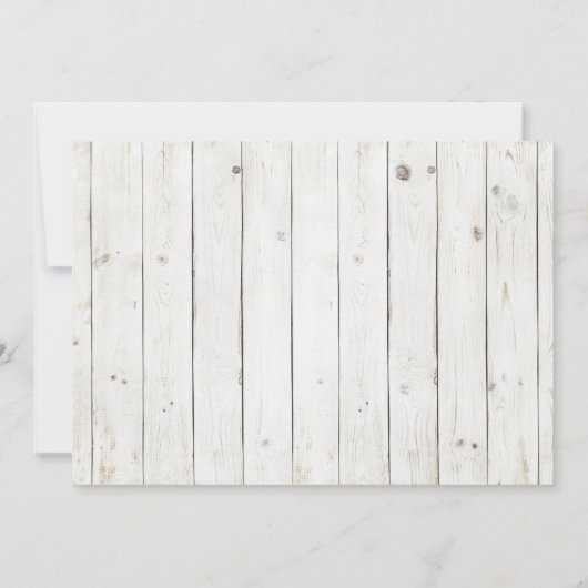 双生児のための素朴なベビーシャワーの招待状 招待状 (裏面)