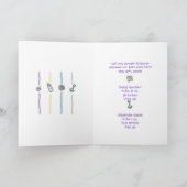 双生児のための誕生の発表 案内状 (内部)