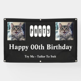 双生児のための誕生会 横断幕