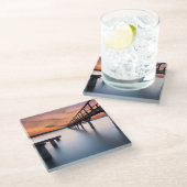 双生児のつば ガラスコースター (アングル)