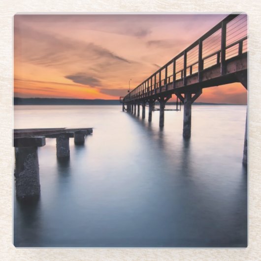 双生児のつば ガラスコースター (正面)