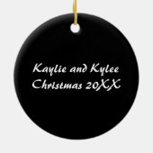 双生児のオーナメントのゲーム セラミックオーナメント (裏面)