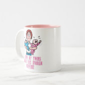双生児のコーヒー・マグのお母さん ツートーンマグカップ (正面左)