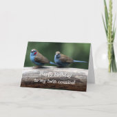 双生児のバースデー・カードへのハッピーバースデー カード (正面)