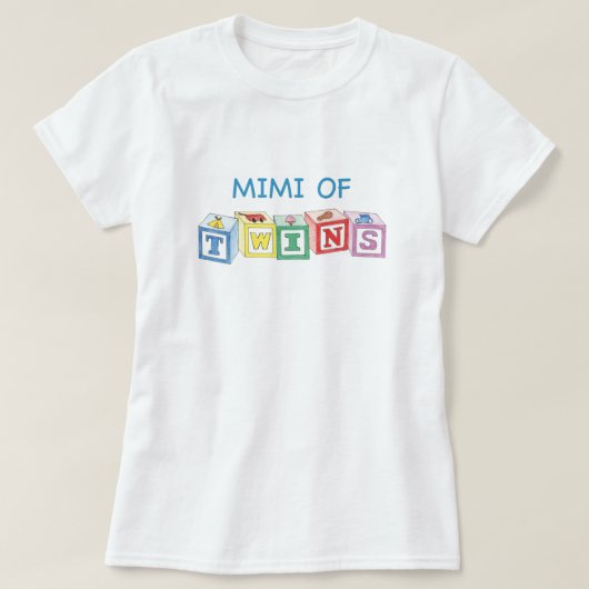 双生児のブロックのMimi Tシャツ (デザイン正面)
