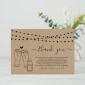 双生児のベビーの醸造のベビーシャワー サンキューカード (スタンド正面)