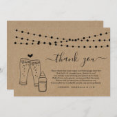 双生児のベビーの醸造のベビーシャワー サンキューカード (正面/裏面)