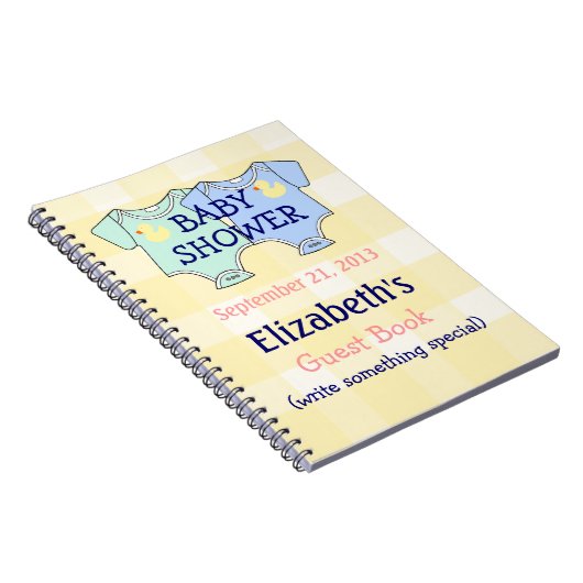 双生児のベビーシャワーのゲストブック ノートブック (右側)