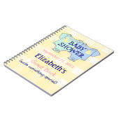 双生児のベビーシャワーのゲストブック ノートブック (左側)