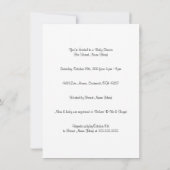 双生児のベビーシャワーの招待状の双生児の男の子 招待状 (裏面)