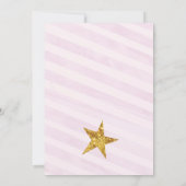 双生児の写真のきらめきの小さい星の誕生日の招待 招待状 (裏面)